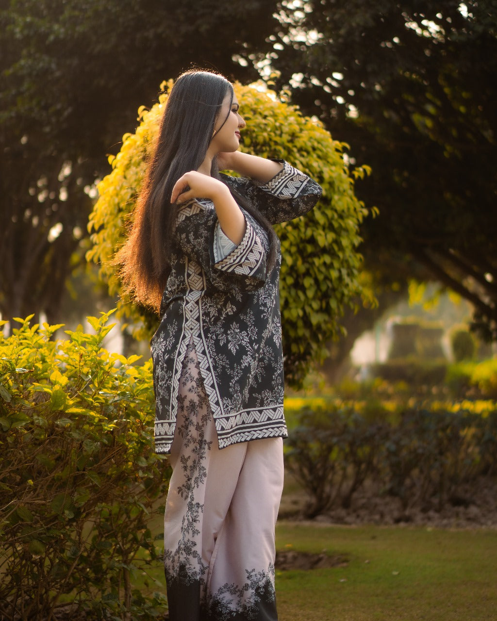 Shamoze Silk Digital Print Shirt & Trouser