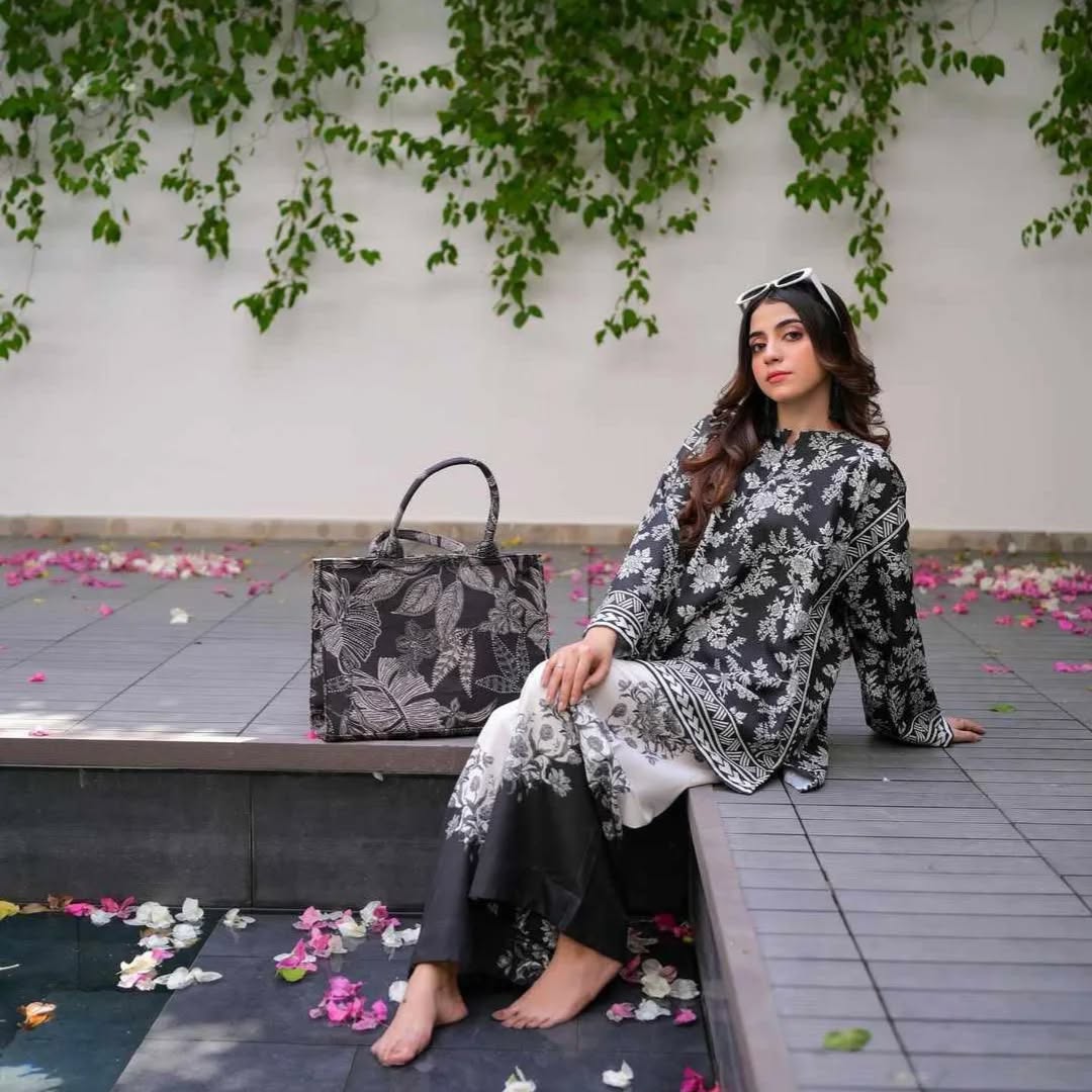 Shamoze Silk Digital Print Shirt & Trouser