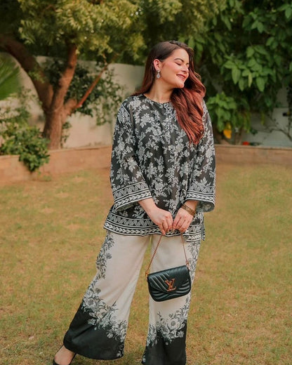 Shamoze Silk Digital Print Shirt & Trouser