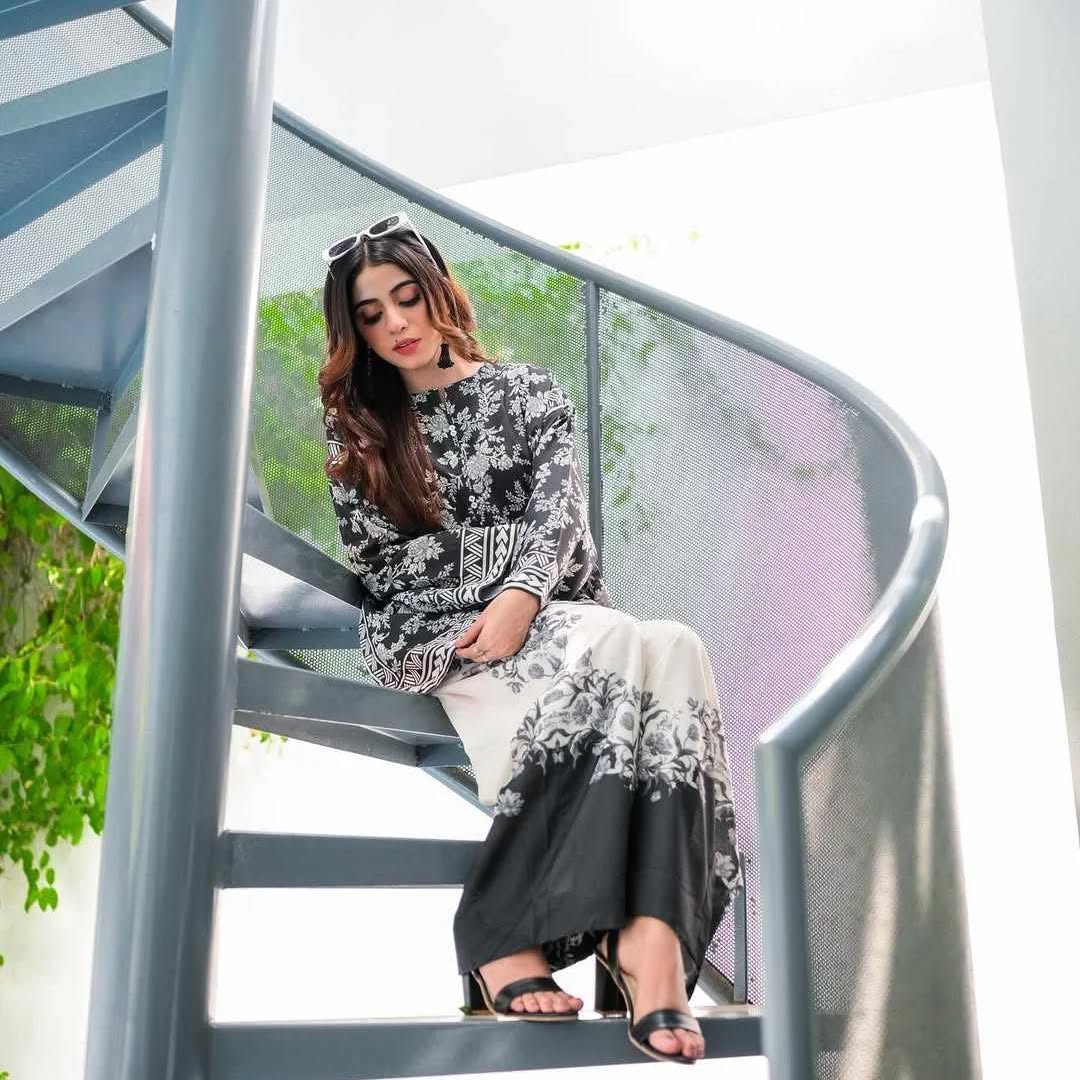 Shamoze Silk Digital Print Shirt & Trouser