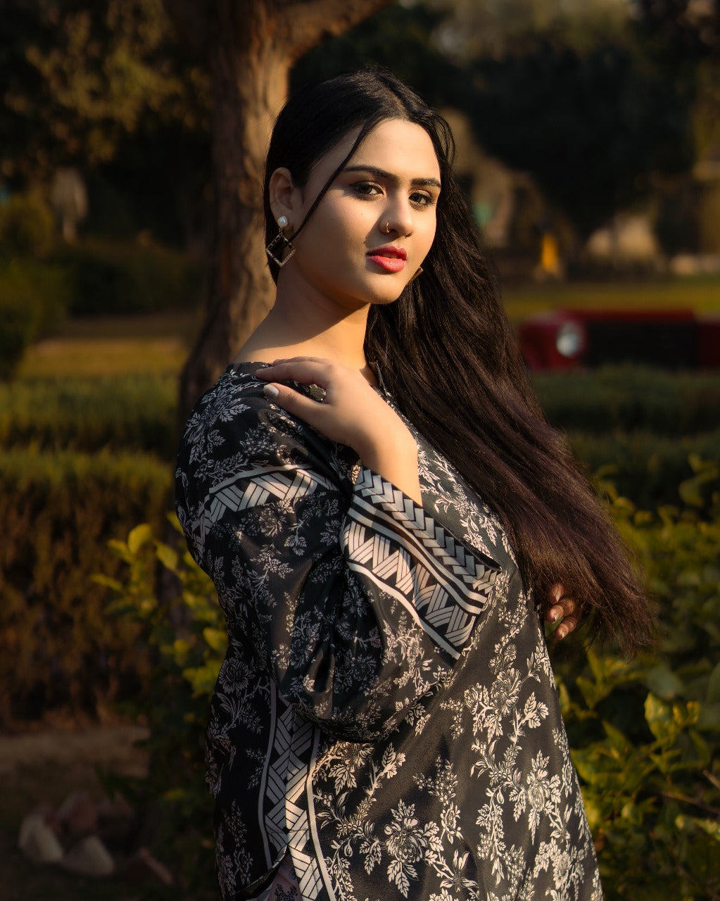 Shamoze Silk Digital Print Shirt & Trouser