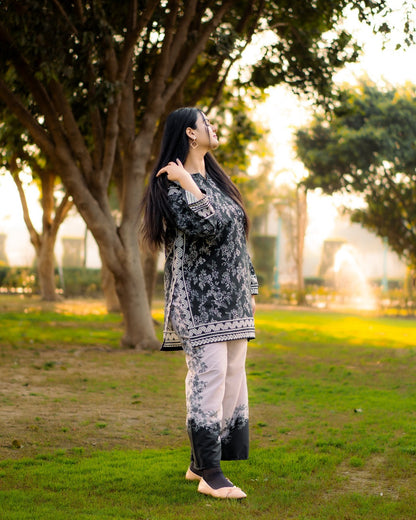 Shamoze Silk Digital Print Shirt & Trouser