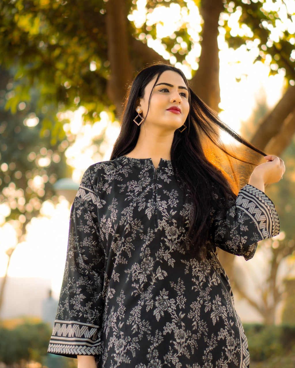 Shamoze Silk Digital Print Shirt & Trouser