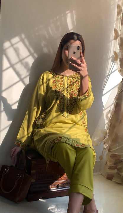 Pocket Sequence Embroidery 2Pc