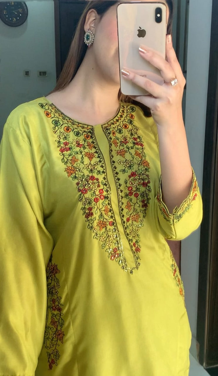 Pocket Sequence Embroidery 2Pc