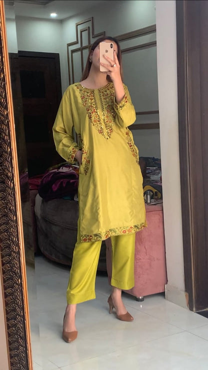 Pocket Sequence Embroidery 2Pc