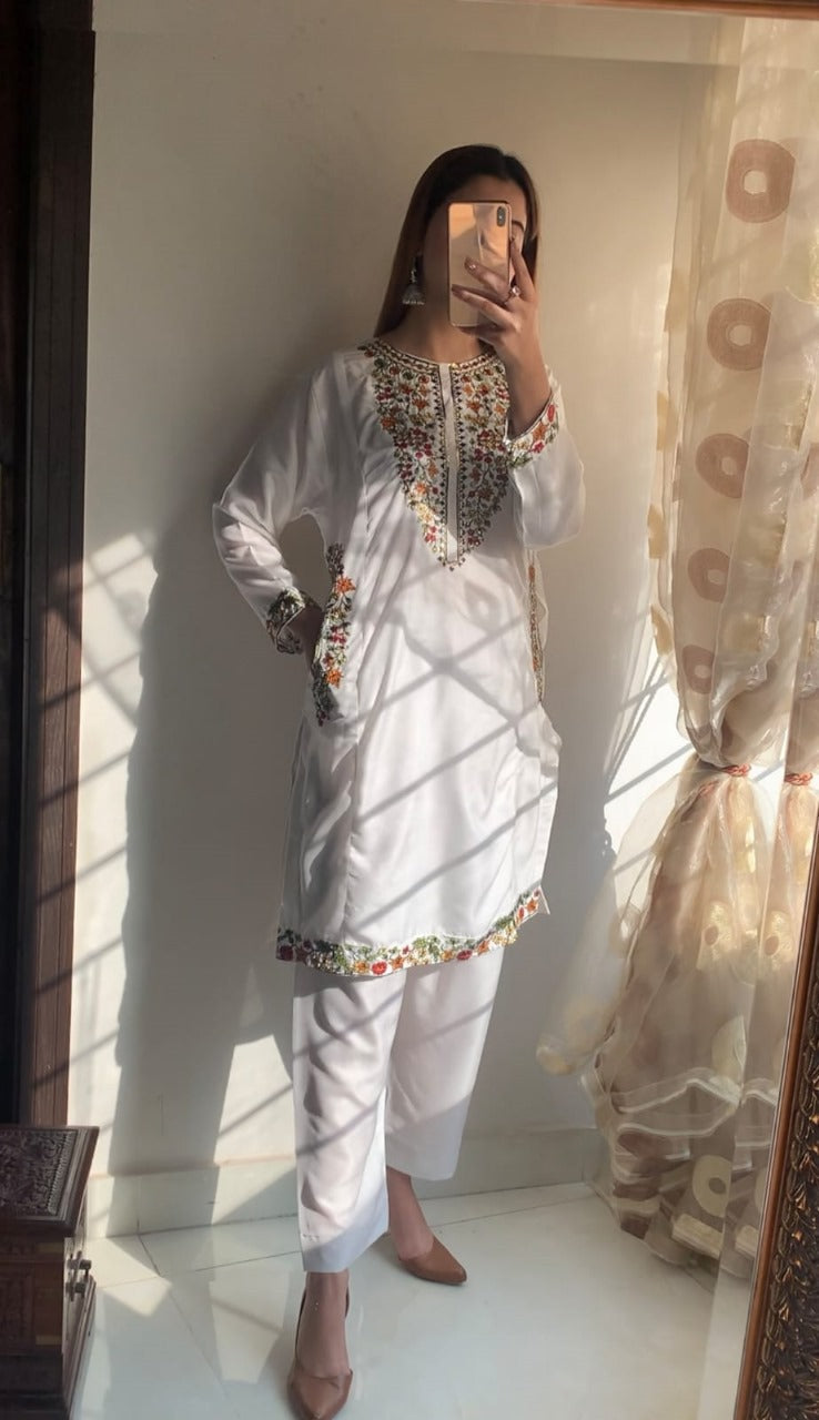 Pocket Sequence Embroidery 2Pc