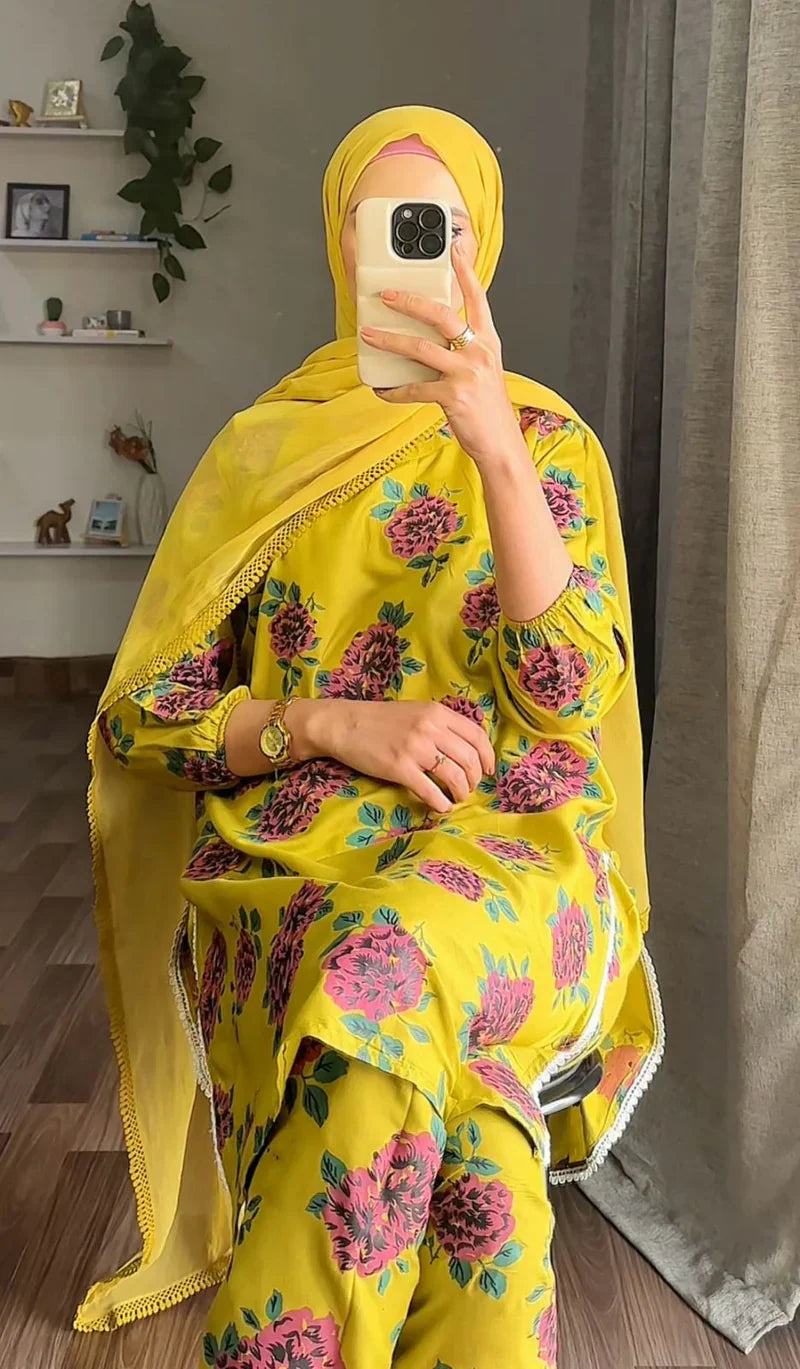 2PC Stitched GULAAB Design Print